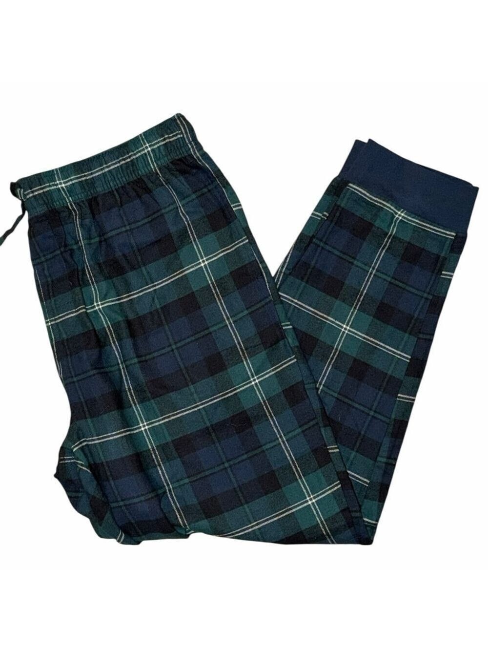 Old Navy Green Navy Plaid Joggers XL